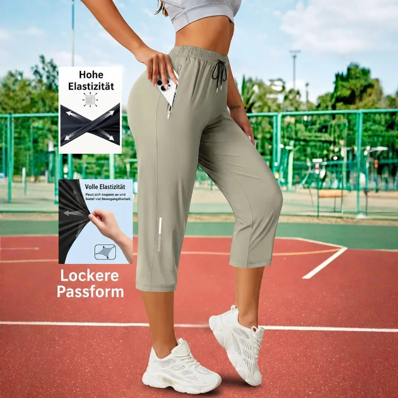 🎊Hot Sale 54% OFF Only Today!!⏰Women's Casual Quick‑Dry Stretchy Capri Pants – Ultra‑Stretchy, Sweat‑Wicking & Slim‑Fit Daily Outdoor Wear Design ☀️