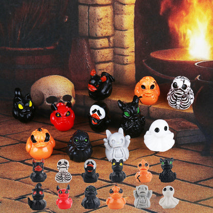 👻30 PCS Mini Demon Ghost Skull Resin Duck Desktop Decoration Item