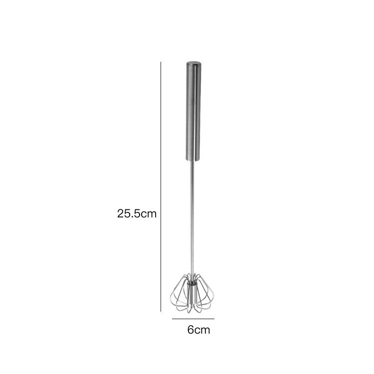 🥚🍳 Semi-automatic stainless steel hand whisk 🔧✨