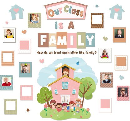 🏫"Our Class Is a Big Family" Photo-Frame Style Bulletin Board Decoration🎒
