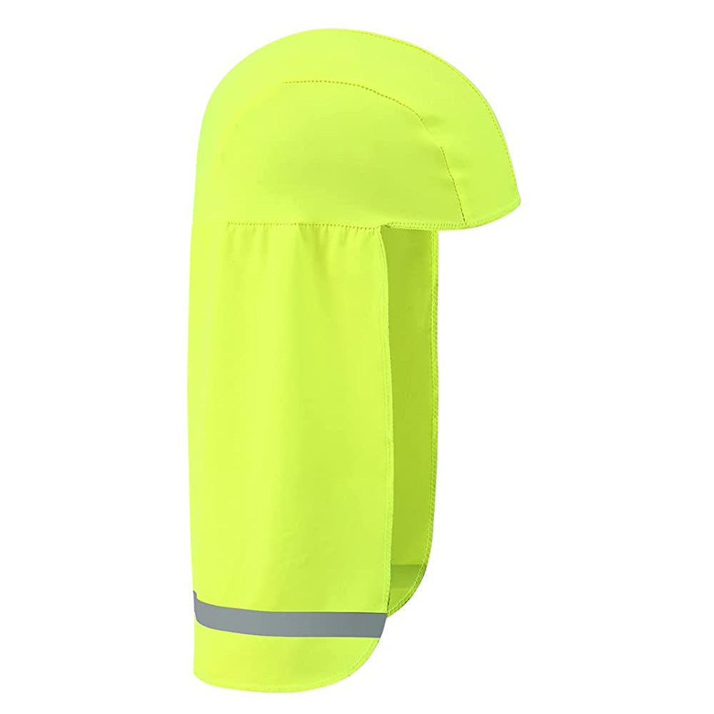 Cool-to-the-touch, reflective sun-protective neck-covering sun hat
