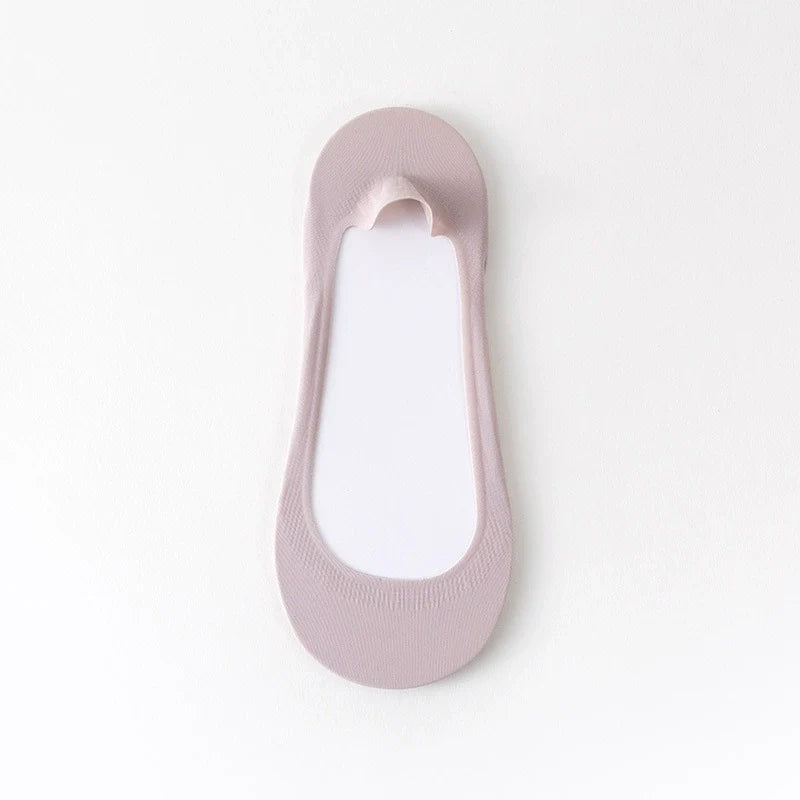 🧦Cushioned No-Show Socks for Women | Non-Slip Ice Silk Invisible Boat Socks with Double Sponge Footpads