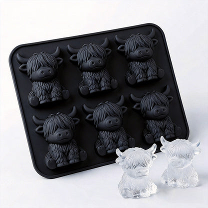 🔥🐮Mini Highland Cow Ice Cube Mold – Cute 3D Ice for Drinks, Parties & Gifts