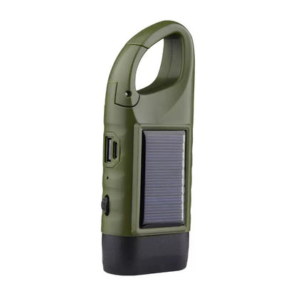 Solar Hand Crank Emergency Flashlights – USB-C Rechargeable Outdoor Lights