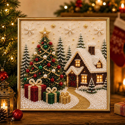 🧘Relaxing & Beginner-Friendly - 🎨💎DIY Christmas Pearl Diamond Painting Art Kit