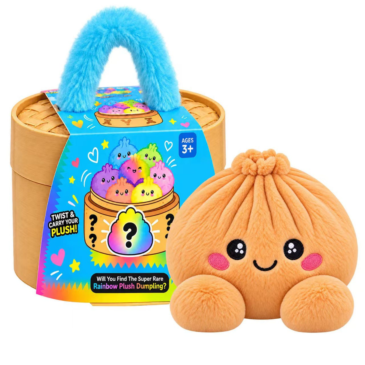 🥟 Cute Dumpling Plush Surprise 🎁 | Super Soft & Huggable with Adorable Steamer Basket 💕