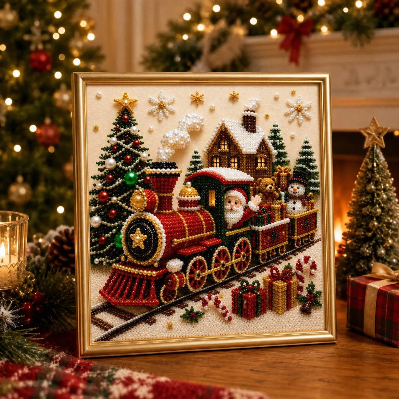 🧘Relaxing & Beginner-Friendly - 🎨💎DIY Christmas Pearl Diamond Painting Art Kit