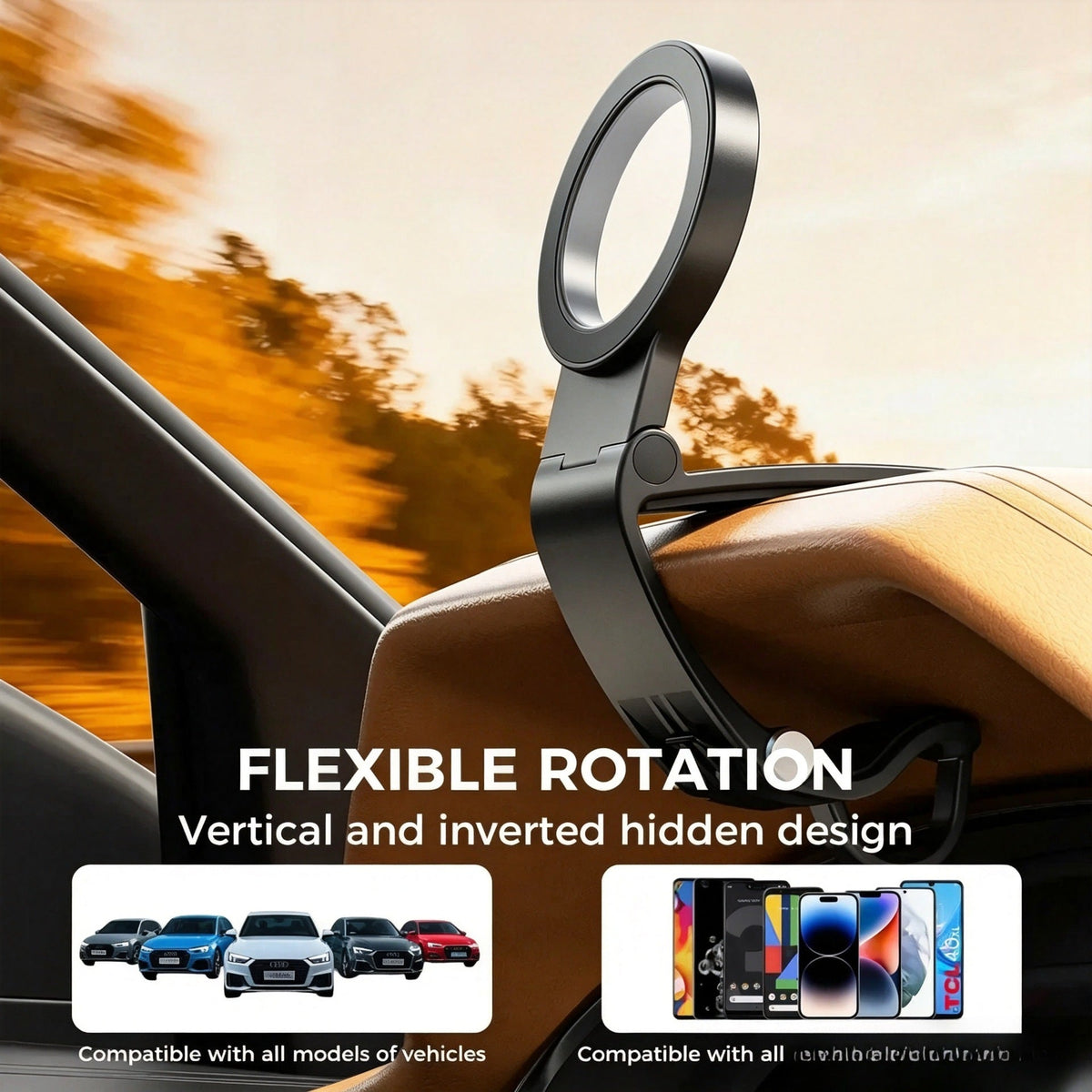 🧲Magnetic Car Phone Mount 📱Dashboard Clip Holder for Magnetic Smartphones