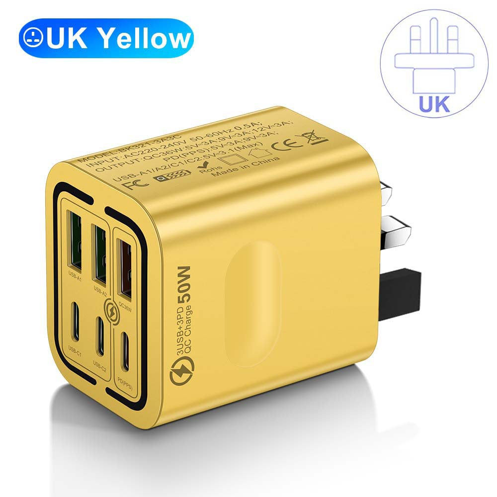 🔥Limited Time 50% Off✨Portable Multi Port Charging Station 50W, 6-Port USB C & USB A