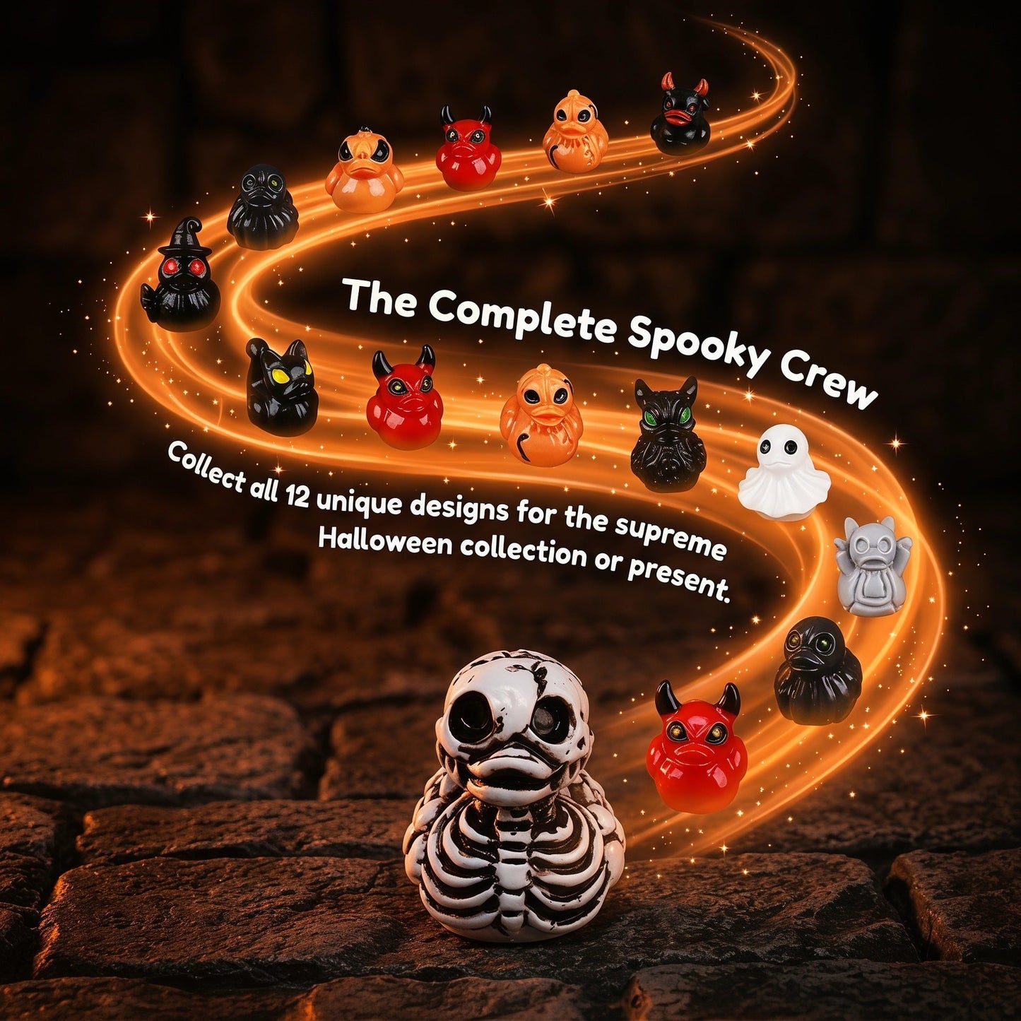 👻30 PCS Mini Demon Ghost Skull Resin Duck Desktop Decoration Item