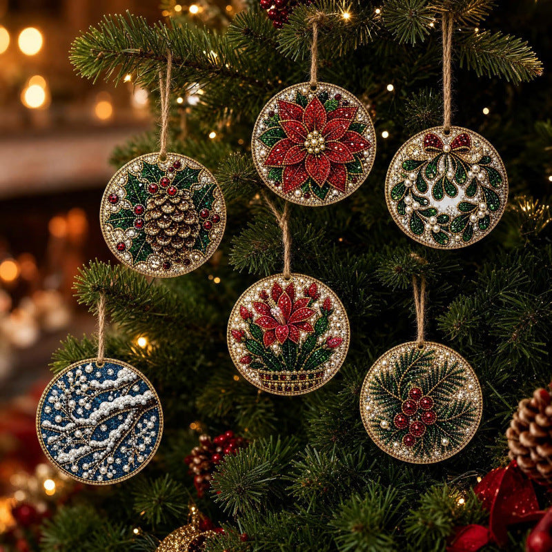 5D DIY Christmas Ornament – Sparkling Beads & Acrylic, 3D Glow, Easy to Make. Perfect for the Tree, Window & Gifts!