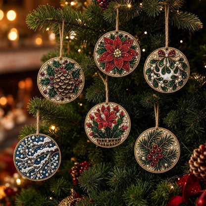 5D DIY Christmas Ornament – Sparkling Beads & Acrylic, 3D Glow, Easy to Make. Perfect for the Tree, Window & Gifts!