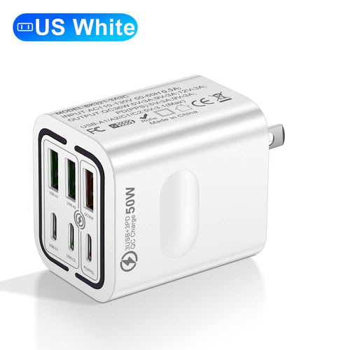🔥Limited Time 50% Off✨Portable Multi Port Charging Station 50W, 6-Port USB C & USB A