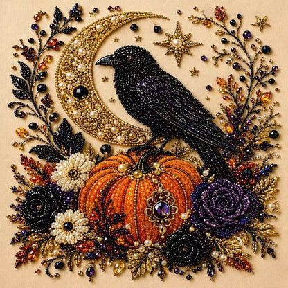 Spooky Cute Ghost Pearl Diamond Painting Kit – 8" x 8" Halloween DIY Wall Art & Craft Gift