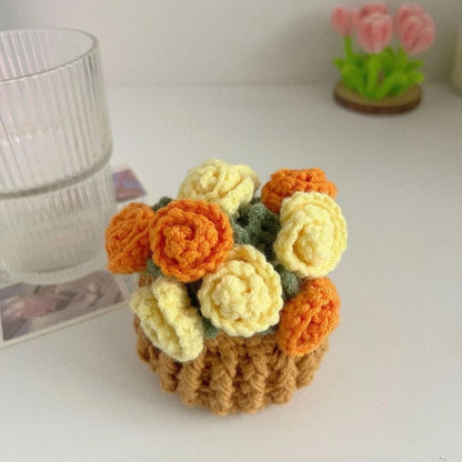 ✨Handmade Crochet Flower Bouquet Coaster