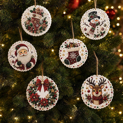 5D DIY Christmas Ornament – Sparkling Beads & Acrylic, 3D Glow, Easy to Make. Perfect for the Tree, Window & Gifts!