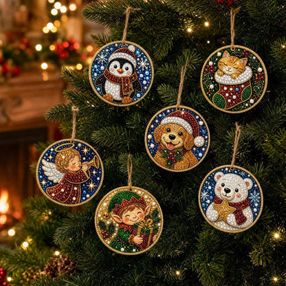 5D DIY Christmas Ornament – Sparkling Beads & Acrylic, 3D Glow, Easy to Make. Perfect for the Tree, Window & Gifts!