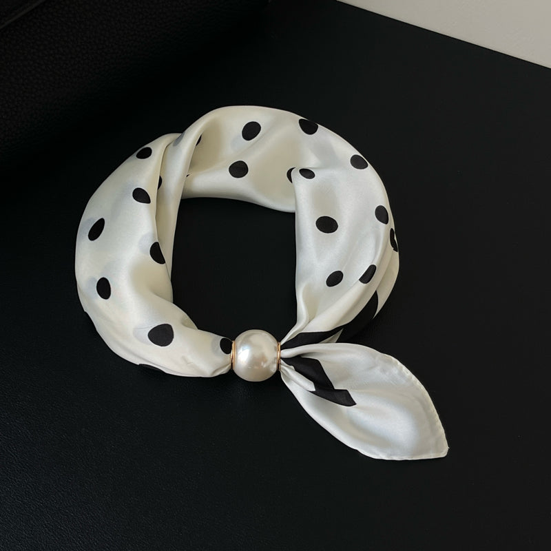 🔥HOT SALE Pearl Buckle Closure Printed Scarf