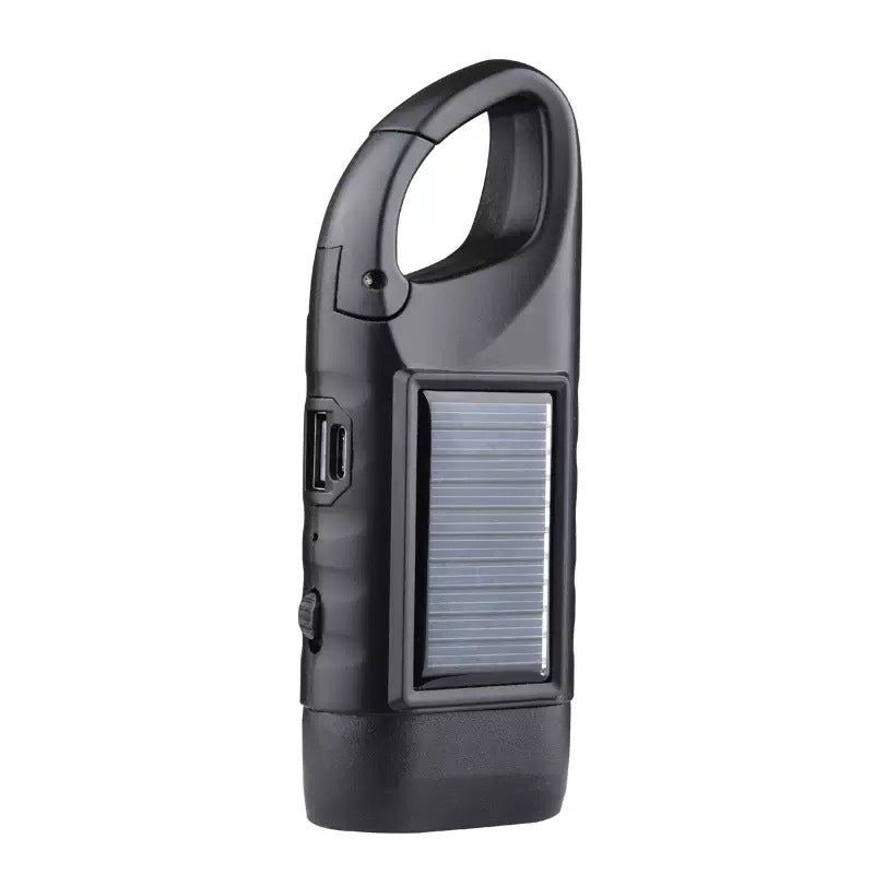 Solar Hand Crank Emergency Flashlights – USB-C Rechargeable Outdoor Lights