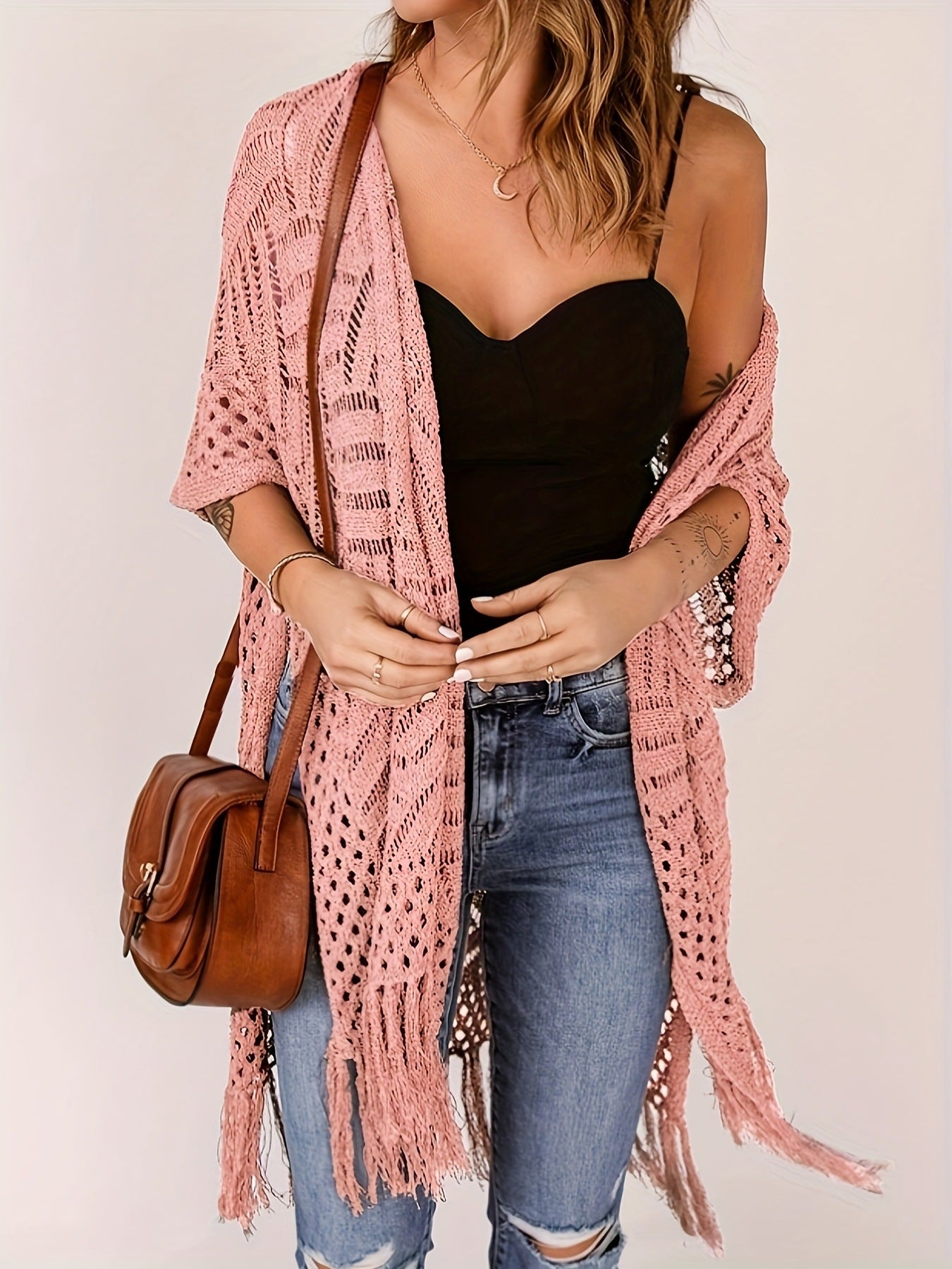 🔥Limited Time 50% Off✨Womens Knit Cardigan Oversized Open Front Outwear