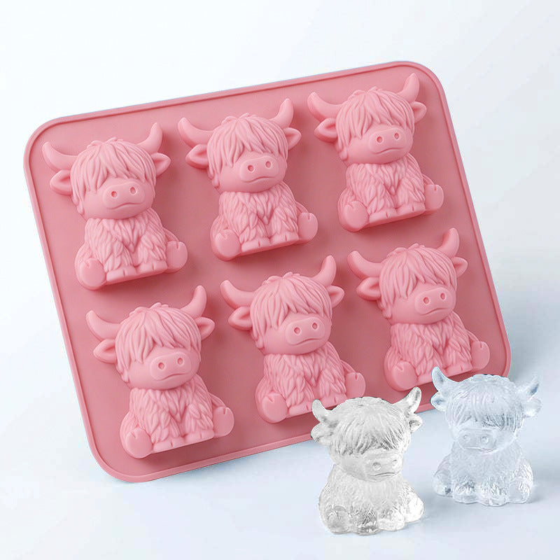 🔥🐮Mini Highland Cow Ice Cube Mold – Cute 3D Ice for Drinks, Parties & Gifts