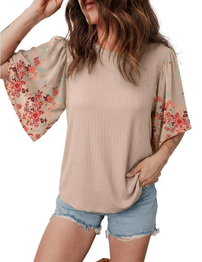 🔥Limited Time 49% Off✨Women's T Shirts Tops Casual Loose Stretchy Ribbed Shirts