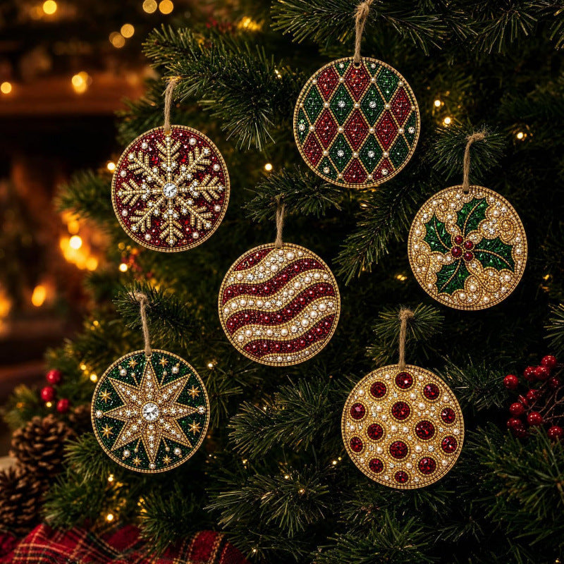 5D DIY Christmas Ornament – Sparkling Beads & Acrylic, 3D Glow, Easy to Make. Perfect for the Tree, Window & Gifts!