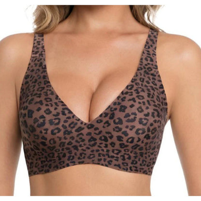 Wireless Seamless Deep-V Push-Up Bra
