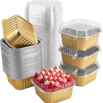 🧁 Mini Cake Pans with Lids – Bake, Pack & Share Easily