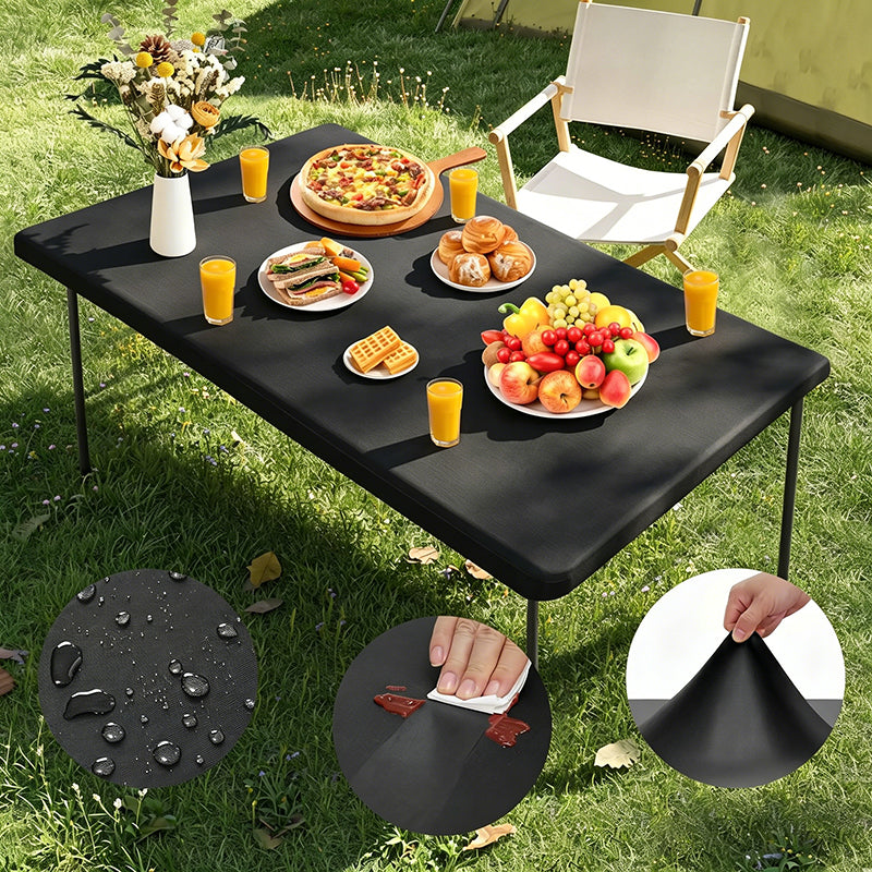 Stretch Fabric Table Top Cap Cover – Elastic Edge, Waterproof & Reusable