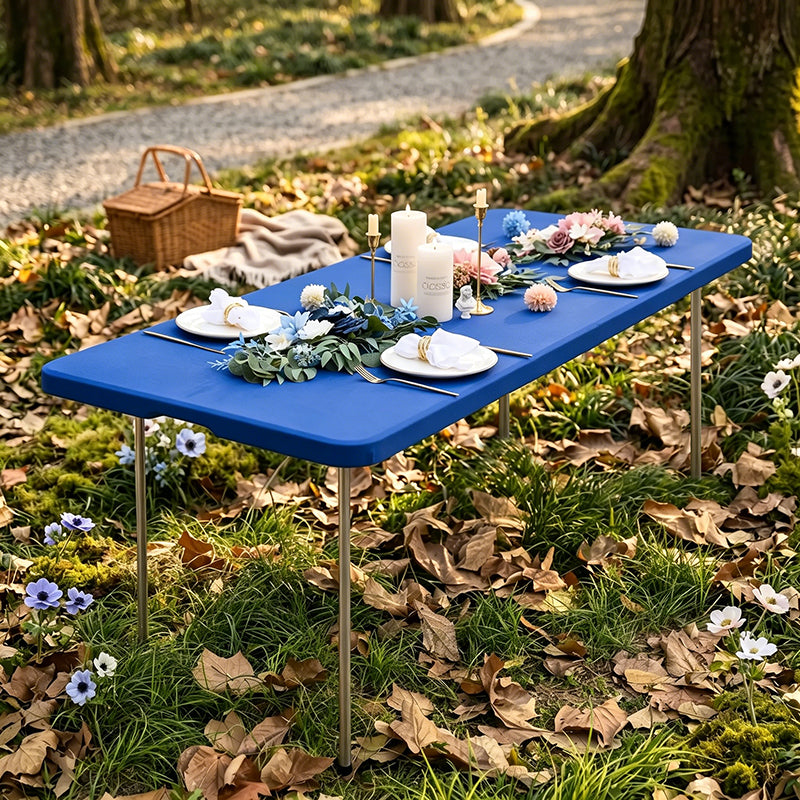 Stretch Fabric Table Top Cap Cover – Elastic Edge, Waterproof & Reusable
