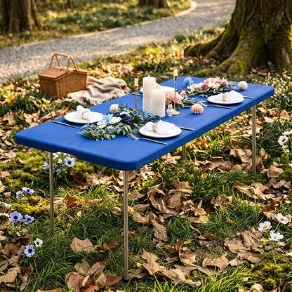 Stretch Fabric Table Top Cap Cover – Elastic Edge, Waterproof & Reusable