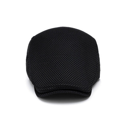 Men's Breathable Mesh Flat Cap – Adjustable Newsboy Ivy Beret Summer Hat