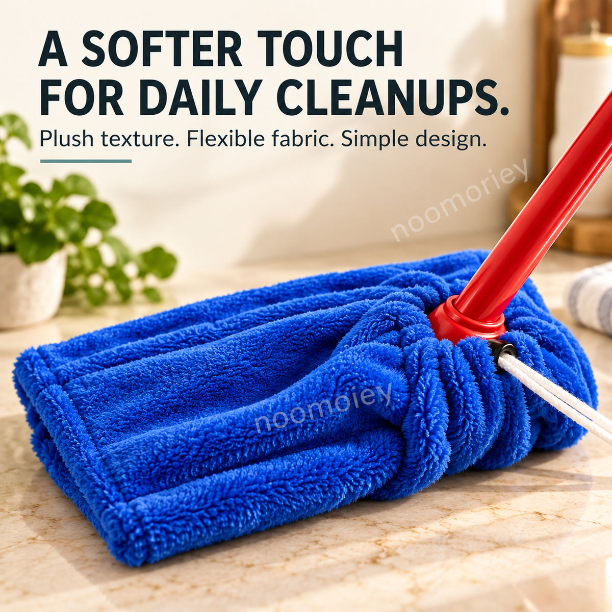 Reusable Microfiber Mop Head Cover, Dust & Spill Cleaning Pad