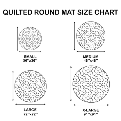 🎃3D Skeleton Vortex Quilted Round Halloween Rug