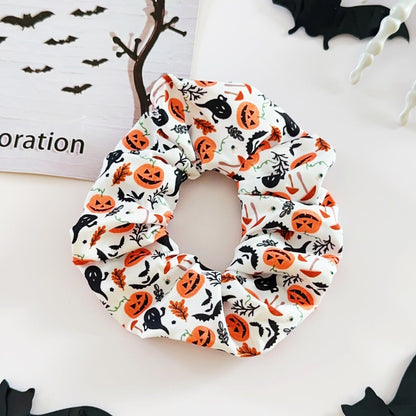 🎃 Hand-Illustrated Halloween Scrunchie Collection