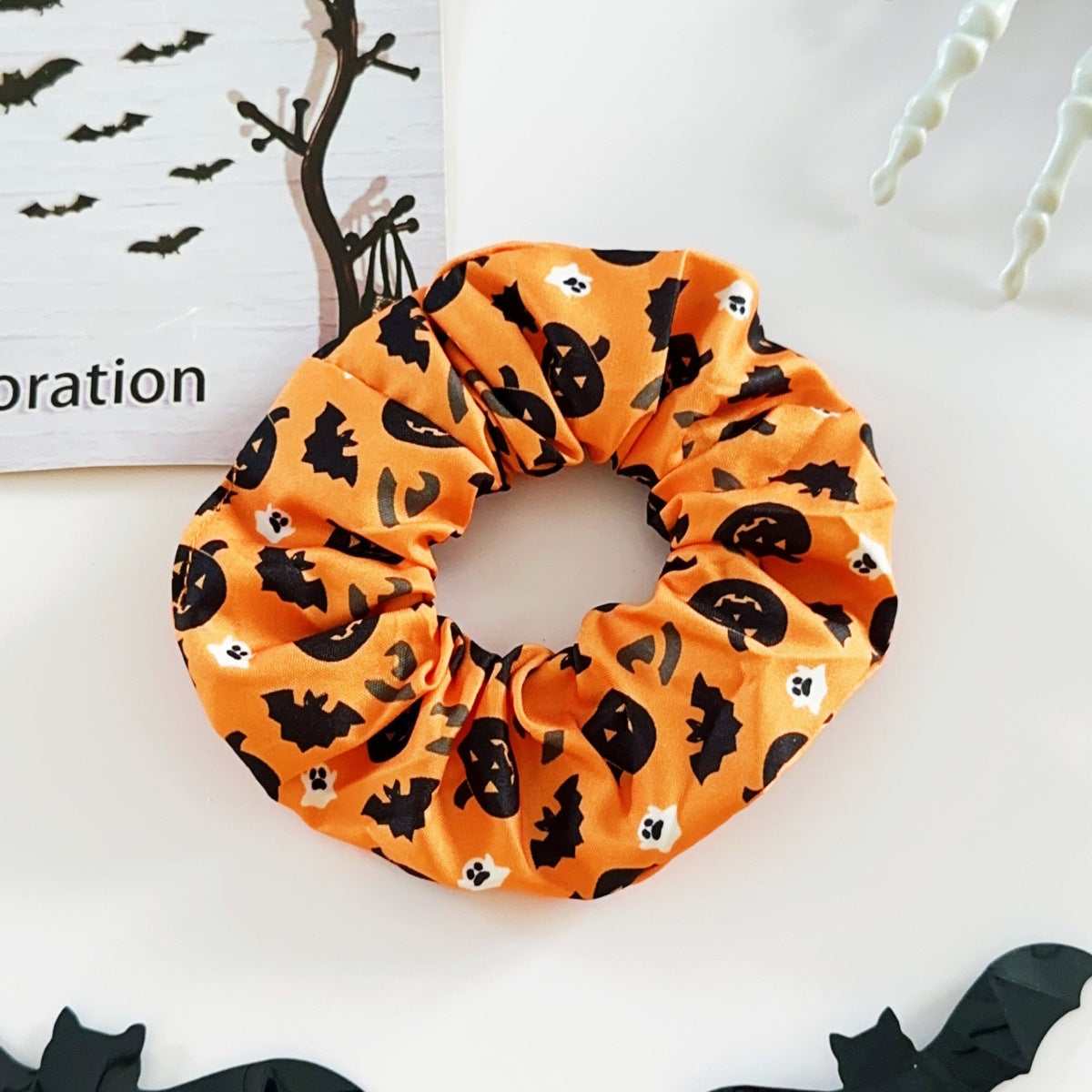 🎃 Hand-Illustrated Halloween Scrunchie Collection