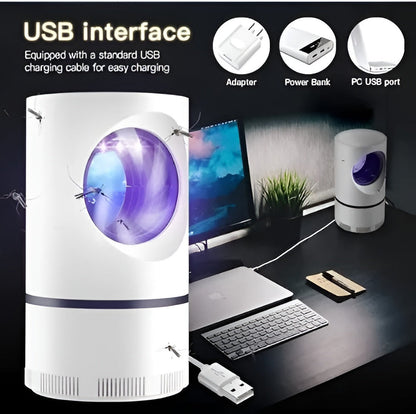 🔥UV Light Mosquito Trap Lamp, Ultra Quiet 30dB Insect Catcher with Strong Suction