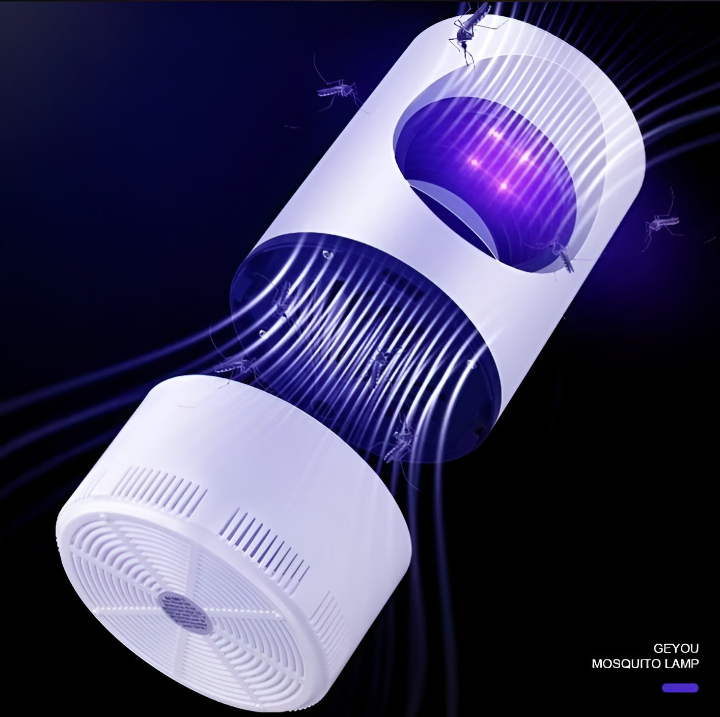 🔥UV Light Mosquito Trap Lamp, Ultra Quiet 30dB Insect Catcher with Strong Suction