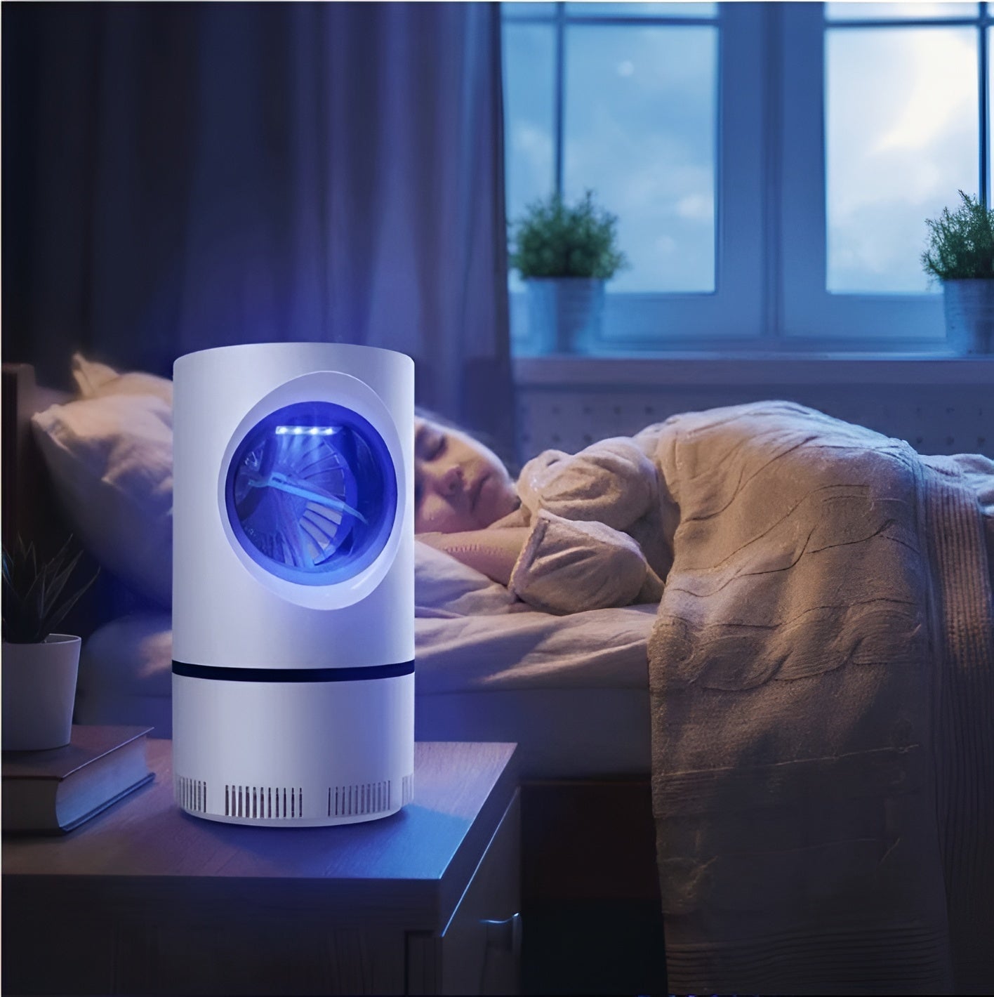🔥UV Light Mosquito Trap Lamp, Ultra Quiet 30dB Insect Catcher with Strong Suction