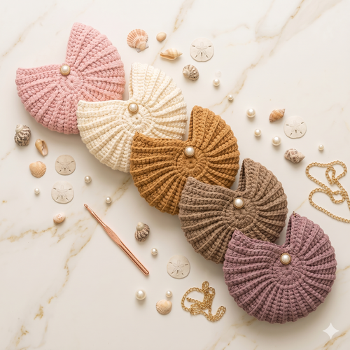 Nautilus shell crossbody bag