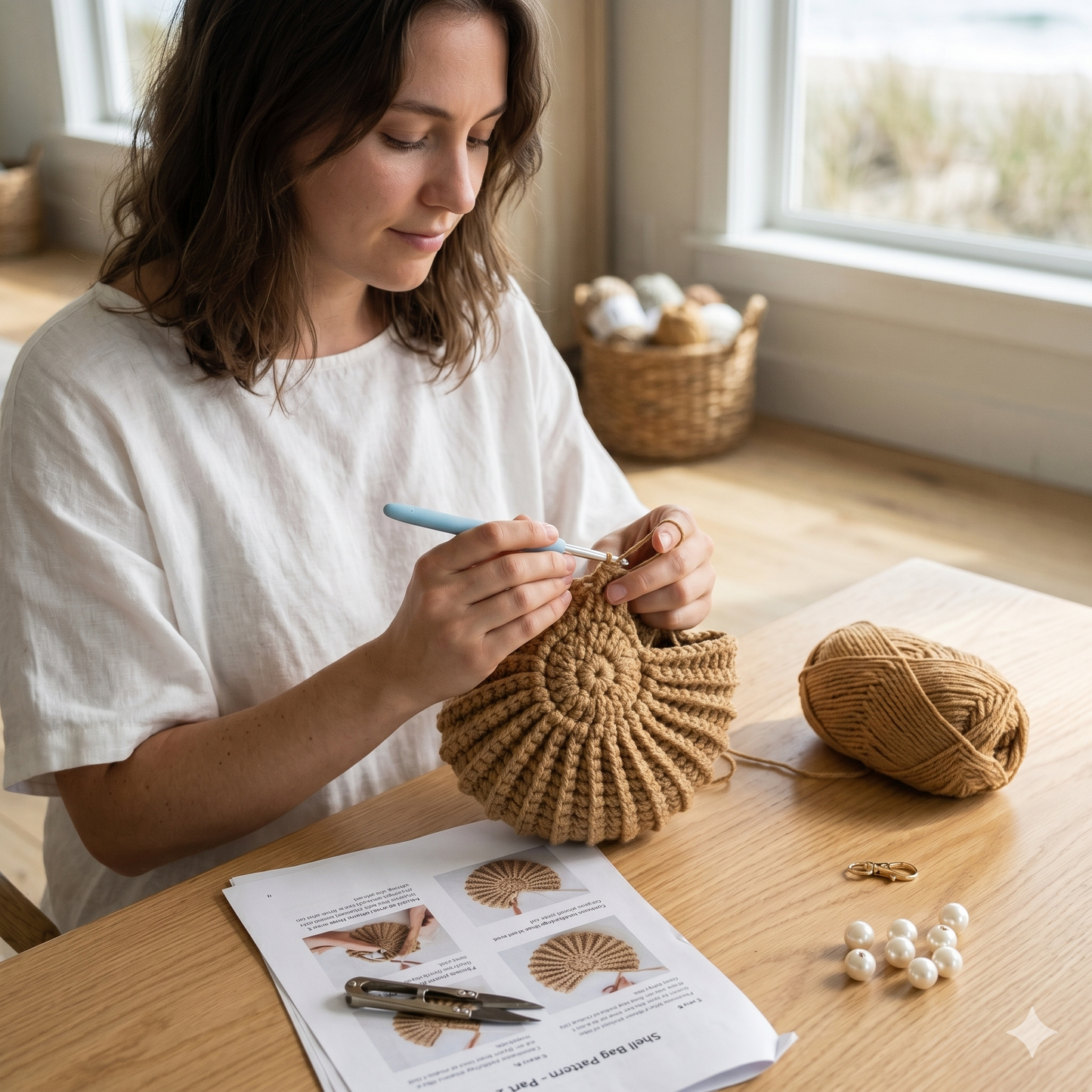 Nautilus shell crossbody bag