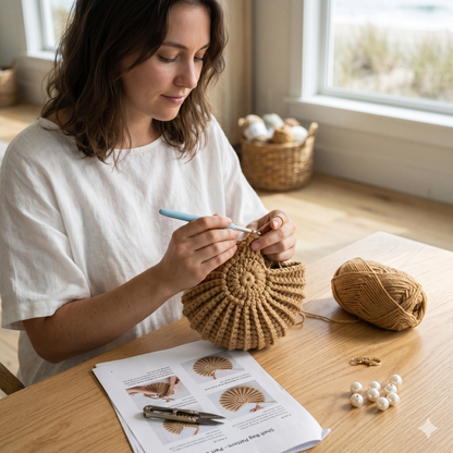 Nautilus shell crossbody bag