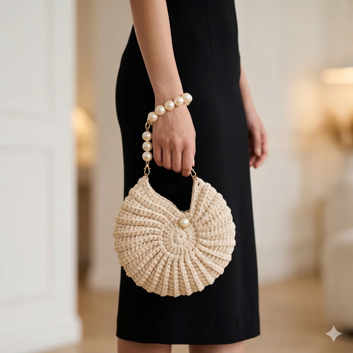 Nautilus shell crossbody bag