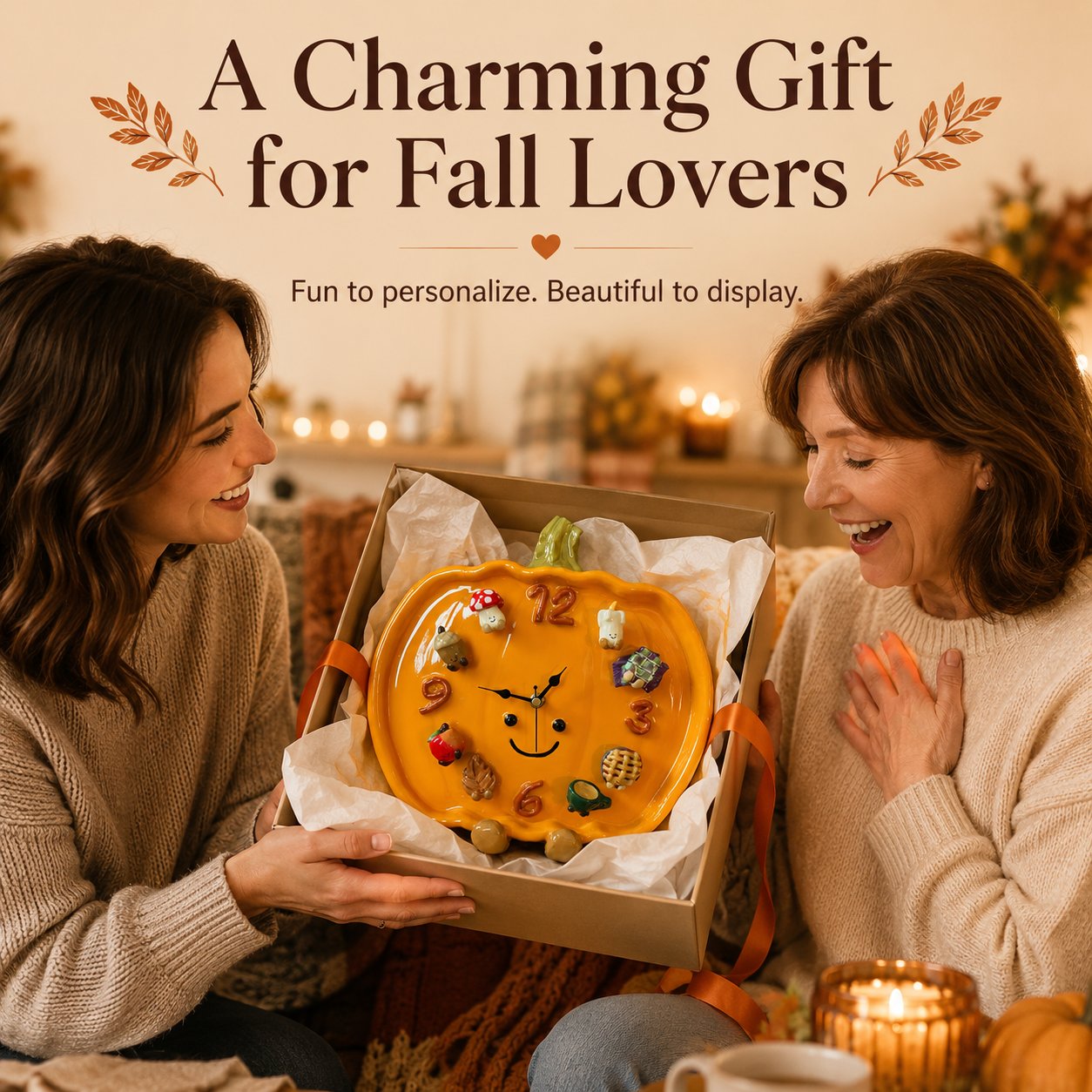 💥 LAST DAY 49% OFF 🎃 Interchangeable Magnetic Charm Pumpkin Clock