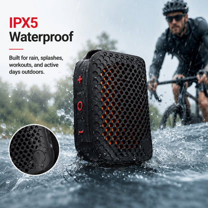 M3 Portable Bluetooth Speaker, TWS Stereo Sound, IPX7 Waterproof, Magnetic Clip-On Wearable Speaker