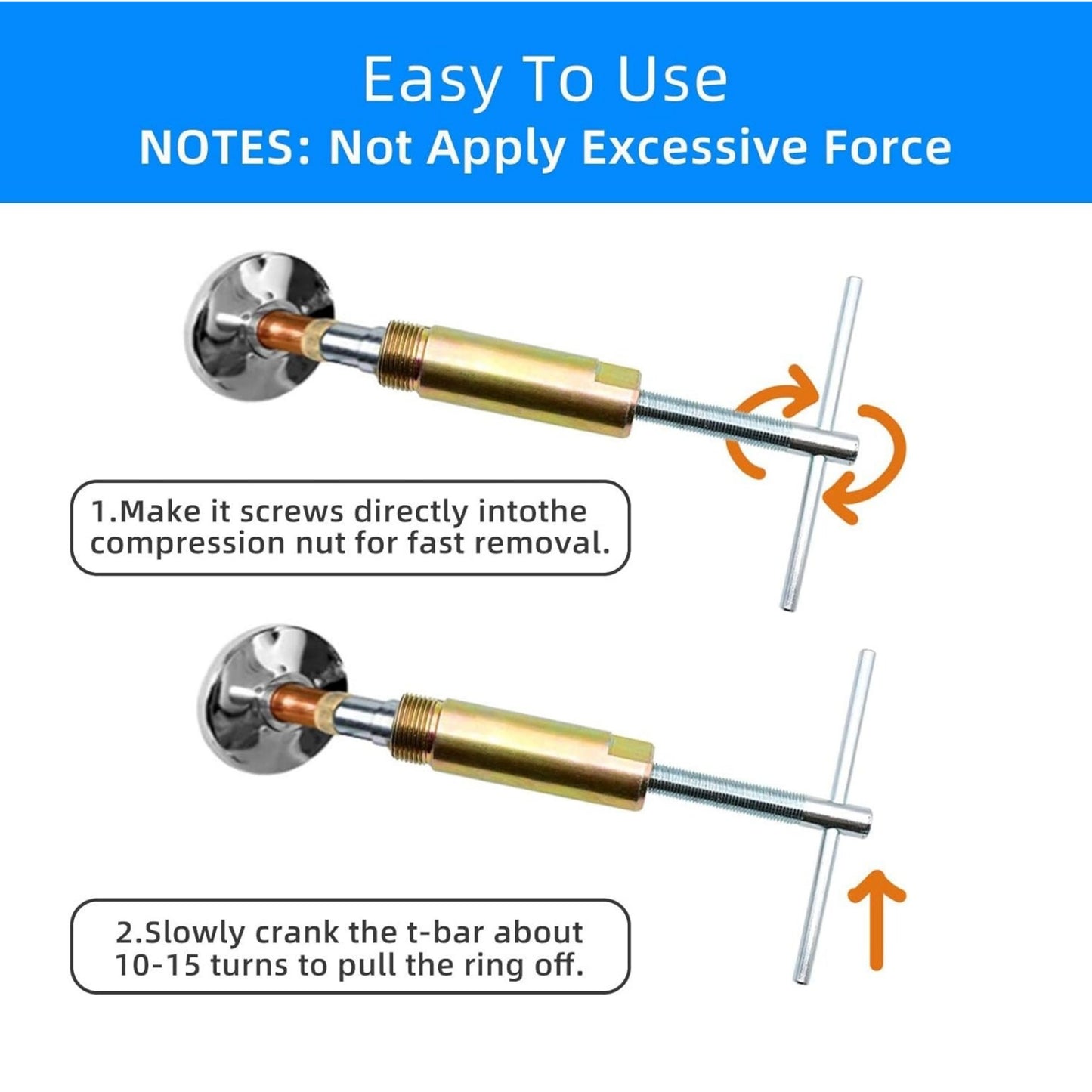 🔥HOT SALE 49% OFF✨Compression Sleeve Puller Tool – Fast & Easy Removal for 1/2” Compression Fittings 🛠️