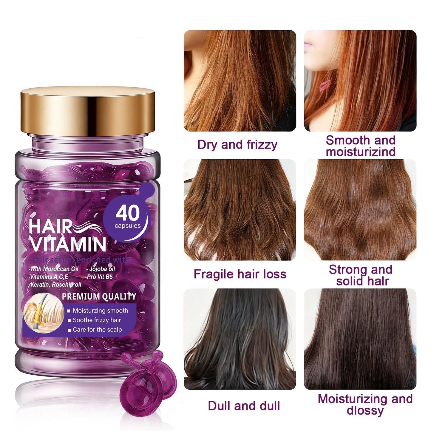 🔥Essential Oil Hair Smoothing Capsules