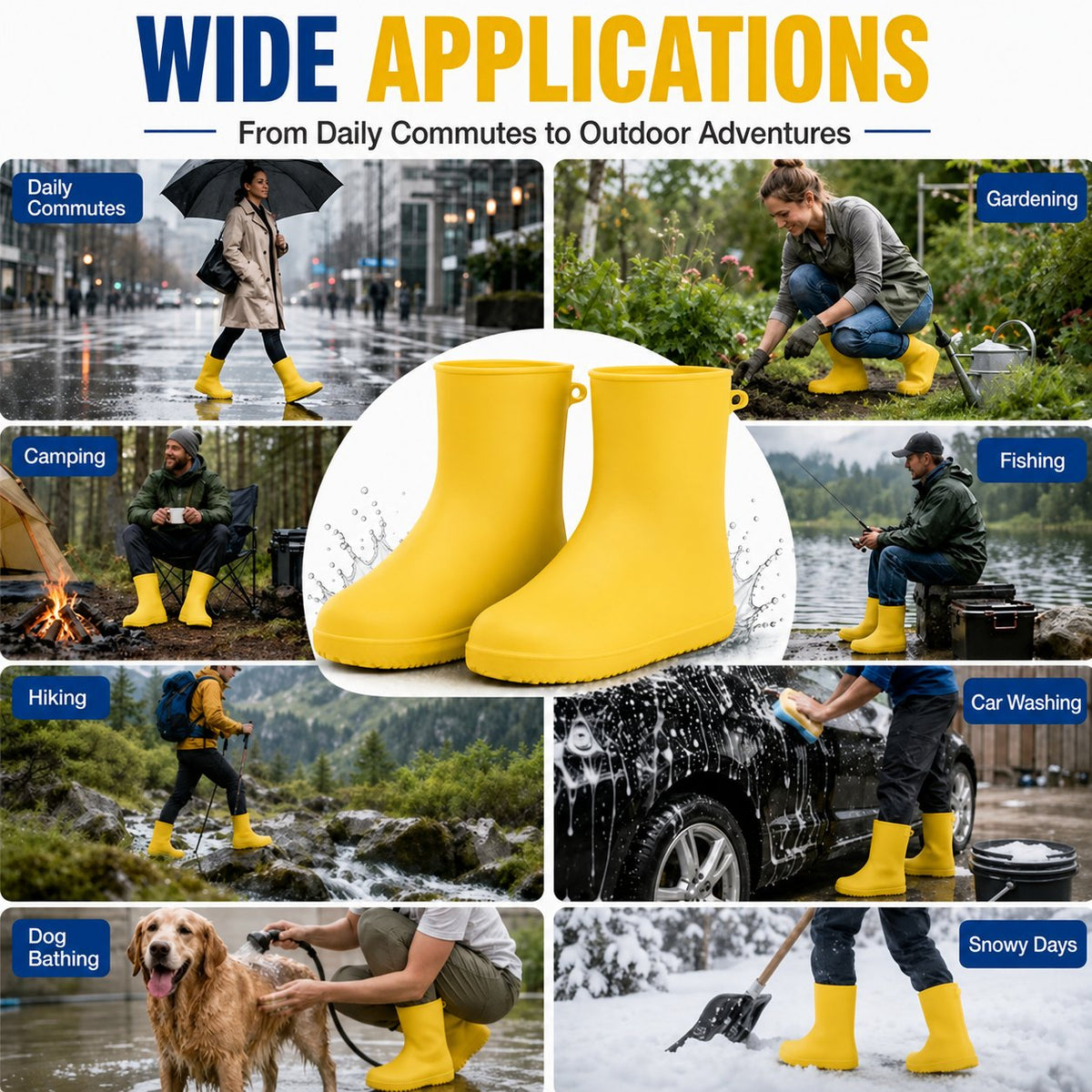 Heavy-Duty Non-Slip Reusable Waterproof Shoe Covers – Keep Shoes Clean & Dry