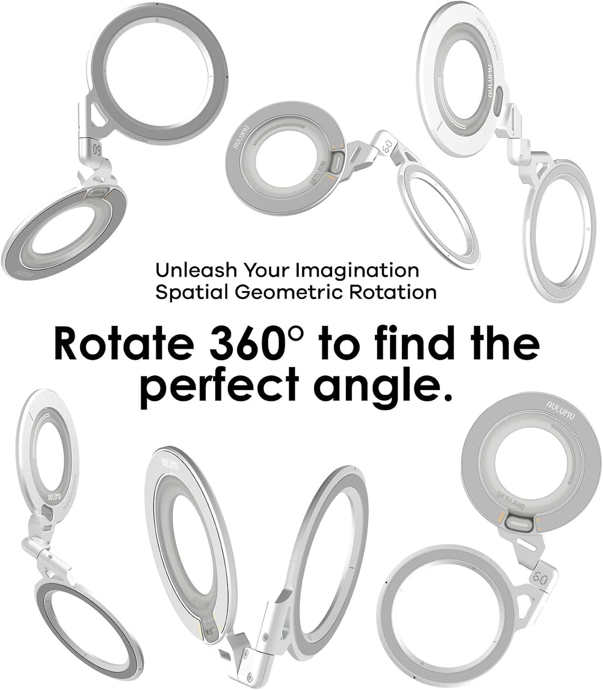 🧲 360° Dual-Sided Magnetic Phone Ring Grip | MagSafe Compatible